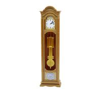 Frfik Horloge sur pied pour maison de poupée à l'échelle 1 12 antique | Horloge miniature sur pied pour maison de poupée, accessoire pour collection, chambre d'enfant, bureau, vitrine, adultes
