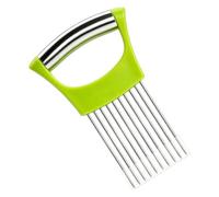 Frfik Support Pour Oignon À Découper En Tranches,Acier Inoxydable Antidérapant Multifonctionnel - Outil de Tranche-Tomate,Pour Tomates, Légumes, Viande, Steak, Maison, Restaurant, Camping Et