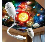 Frfik Veilleuse projecteur de galaxie | Prise USB esthétique à intensité variable pour salon, bureau, dortoir, maison, , filles et garçons