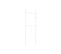 FRG109-II-W Cintre télescopique au sol, support à vêtements robuste avec tringles, armoire ouverte réglable pour la chambre à coucher, portemanteau