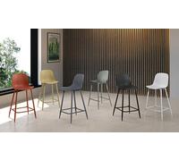 Frida Tabouret En Polypropylène Rouille Lot De 2 Pcs