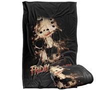 Friday The 13Th Jason Mask Plaid ultra doux au toucher soyeux - 91 x 147 cm
