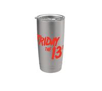 Friday the 13th Logo Gobelet isotherme en acier inoxydable double paroi