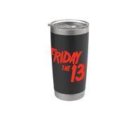 Friday the 13th Logo Gobelet isotherme en acier inoxydable double paroi