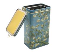 Fridolin 19404 - Boîte de conservation/café en métal avec fermeture à étrier - Volume : environ 1,4 l - Van Gogh : fleur d'amandier