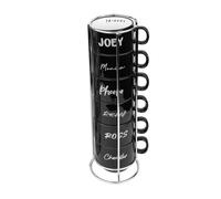 Friends Ensemble de 6 Tasses 150ml Noir