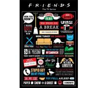 Friends : Infographie Poster grand format 61 x 91,5 cm Plastifié