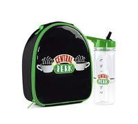 FRIENDS Lunch Bag & 600ml Sports Water Bottle Set | Central Perk Adventure pour adultes et enfants | Contenant alimentaire noir pour garçons | Nostalgie de la série télévisée | Matériau durable