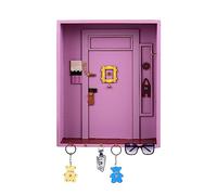 Friends Monica's Porte Clés Mural en Bois, Boite a Clefs Murale avec 6 Crochets, 20,3x5x25,5cm Boite a Clef Decorative, Armoire a Clef Murale Décoration pour Entrée, Couloir, Salon, Chambre à Coucher