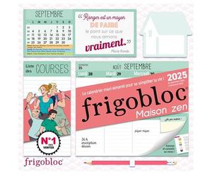 Frigobloc Hebdomadaire 2025 Maison zen (de sept. 2024 à déc. 2025) - sept.24/dec.25 - Collectif - Play Bac Eds - Calendrier