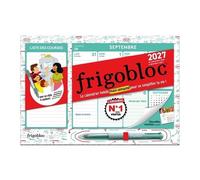 Mini Frigobloc Hebdomadaire 4 couleurs 2027 - Calendrier familial (de sept. 2026 à déc. 2027)