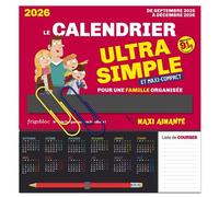 Frigobloc Le mini calendrier Ultra Simple (de sept. 2025 à déc. 2026) - Edition 2025 - Collectif - Play Bac Eds - Calendrier