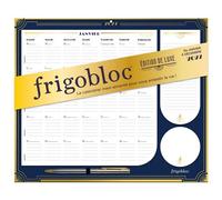 Frigobloc Mensuel 2027 édition de luxe bleu - Calendrier organiseur familial (de janv. à déc. 2027) - Collectif - Play Bac Eds - broché - Calendrier
