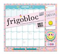 Frigobloc Mensuel 2027 Smiley World - Calendrier organiseur familial (de janv à déc. 2027)