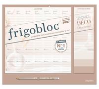 Frigobloc Mensuel 2027 Tendance déco Beige - Calendrier organiseur familial (de janv. à déc. 2027)