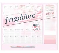 Frigobloc Mensuel 2027 Tendance déco Rose - Calendrier organiseur familial (de janv. à déc. 2027)