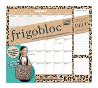 Frigobloc Mensuel avec sac léopard 2027- Calendrier organiseur familial (de janv. à déc. 2027) - Collectif - Play Bac Eds - broché - Calendrier