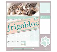 Frigobloc Mensuel Chats 2027 - Calendrier organiseur familial (de sept. 2026 à déc. 2027)