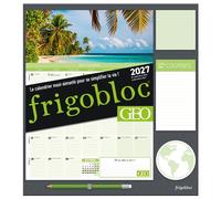 Frigobloc Mensuel GEO 2027 - Calendrier organiseur familial (de sept. 2026 à déc. 2027) - Collectif - Play Bac Eds - broché - Calendrier