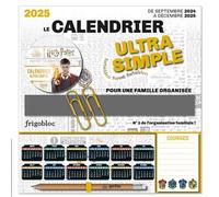 Frigobloc Mini Calendrier Ultra Simple Harry Potter (de sept. 2024 à déc. 2025)