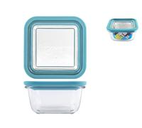 Frigoverre Future En Verre Transparent Avec Couvercle, Carré 12 Cm