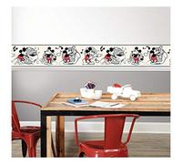 Frise adhésive Disney Mickey Mouse vintage Piano, saxo et violon - 12,7 cm x 4.57 m G