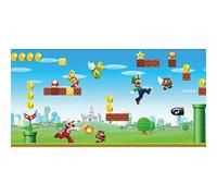 Frise Adhésive Mario Bros. Scène de Jeu, Rouge/Bleu/Vert