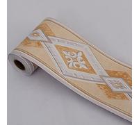 Frise de papier peint auto-adhésive beige - Frise murale amovible et imperméable - Décoration pour salon, salle de bain, cuisine - 10 x 900 cm