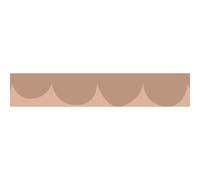 Frise décorative adhésive, feston fantaisie beige, 9 cm X 300 cm
