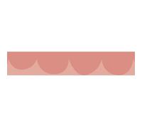 Frise décorative adhésive, feston fantaisie rose, 9 cm X 300 cm