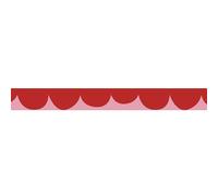 Frise décorative adhésive, festonnée irrégulier rouge et rose, motif géométrique, enfant, 5 cm X 300 cm