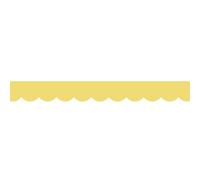 Frise décorative adhésive, festonnée jaune, feston, 9 cm X 300 cm