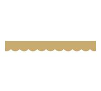 Frise décorative adhésive, festonnée moutarde, jaune moutarde, feston, 9 cm X 300 cm