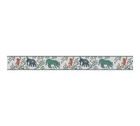 Frise décorative adhésive, jaipur vert, animaux, tigre, éléphant, 9 cm X 300 cm