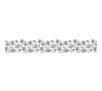 Frise décorative adhésive, maere gris, motif palmiers gris, 5 cm X 300 cm
