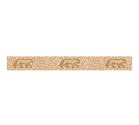 Frise décorative adhésive, motif léopards jaune sable, animaux, 9 cm X 300 cm