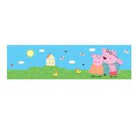 Frise murale adhésive - Peppa Pig - 10 cm de hauteur - 5 m de longueur - Motif enfant