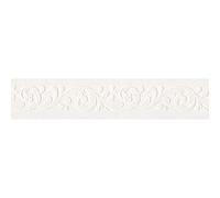 Frise murale blanc +/- 13 cm de large | Frise papier peint large 63961-5 | Frise murale pas cher fleurs classiques | Frise pour couloir & salon