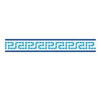 Frise piscine auto-collante Odyssée bleu 14 cm x 5 m