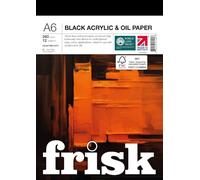 Frisk Lot de 12 cartes postales noires en acrylique et papier huilé 260 g/m² A6