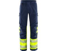 Fristads Pantalon stretch High Vis Green cl. 1 2647 GSTP Jaune de sécurité/Marine C54