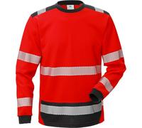 Fristads T-shirt de sécurité haute visibilité T-shirt manches longues KL. 3 7724 THV Haute visibilité-Rouge/Noir L