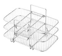 Friteuse à air carré à 3 étages en acier inoxydable - Grille de déshydratation empilable pour cuisine, barbecue et autocuiseur