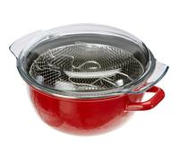 Friteuse Avec Panier Et Couvercle Korinto 24 Cm Acier Émaillé Antiadhésif Compatible Avec L’Induction