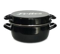 Friteuse BAUMALU émaillée 26 cm noir 5 L avec panier noir G
