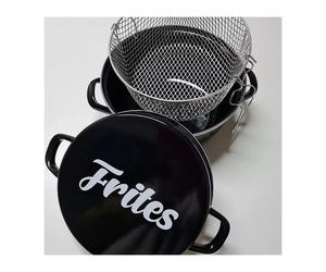 Friteuse en acier Emaillé Noir Baumalu D26
