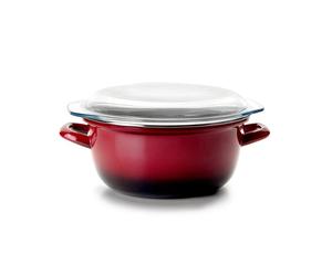 Friteuse traditionnelle acier émaillé 24 cm rouge Ibili