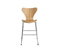 Fritz Hansen Chaise 3177 Series 7 Junior chrome Lacquered oak veneer