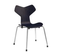 Fritz Hansen Chaise d'enfant Grand Prix Midnight blue frêne peint-chrome