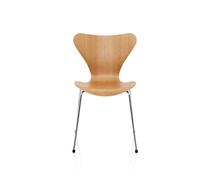 Fritz Hansen Chaise Série 7 3107 - Placage naturel - cerisier - chromé